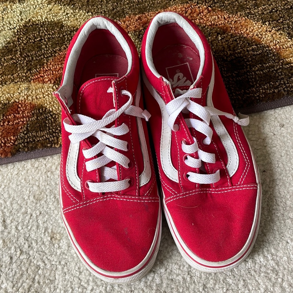 Red Vans!! Size 7